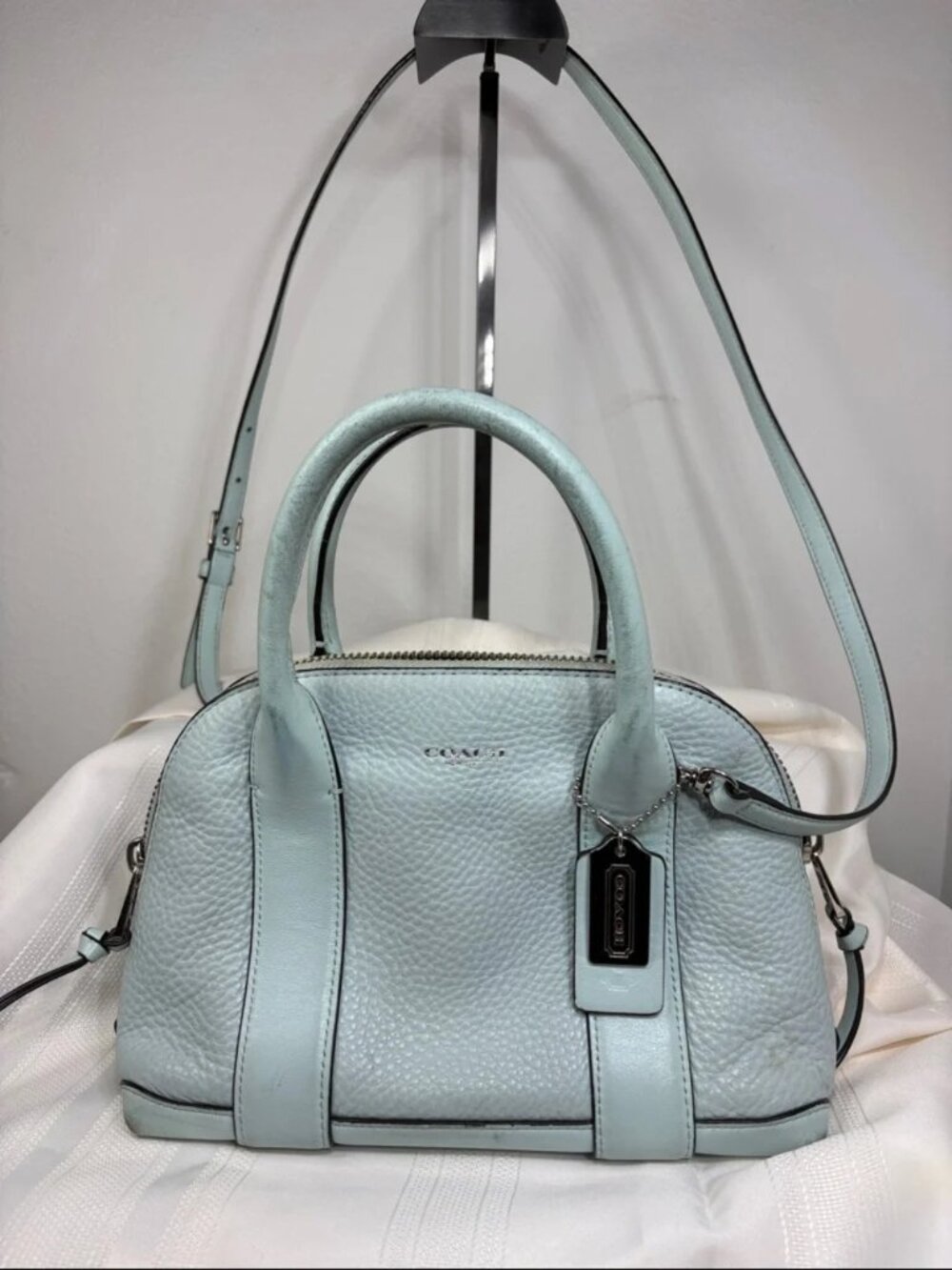 Coach Bleecker Mini Preston Satchel in Light Blue